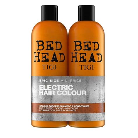 Tigi Bed Head Colour Goddess Duo Oil Infused Shampoo 750ml And