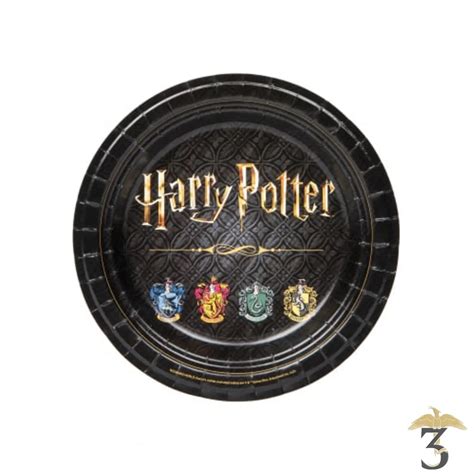 8 Assiettes En Carton Harry Potter 23cm Les Trois Reliques