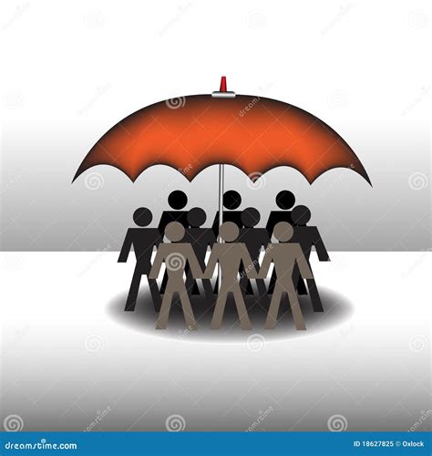 protected group stock vector illustration  coverage