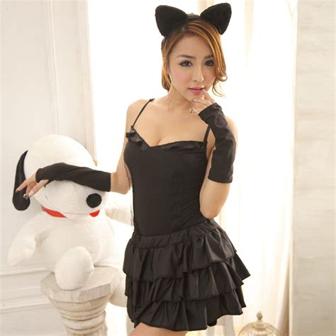 Sexy Cat Suit Lingerie Girl Cosplay Costume Clubwear Dress Headbang Sets New EBay