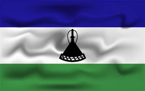 Premium Vector | Realistic lesotho vector flag design