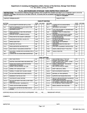 Water Tank Inspection Checklist Complete With Ease Airslate Signnow