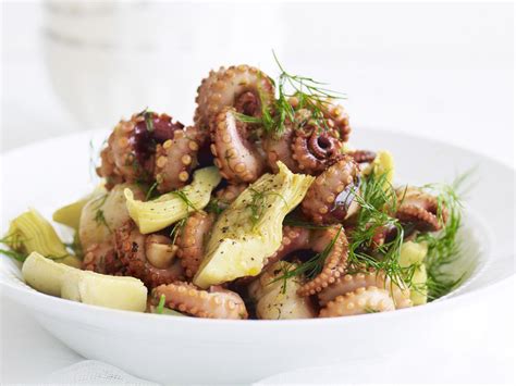 Char Grilled Octopus And Artichoke Salad Womens Weekly Food