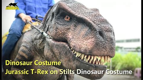 Dinosaur Costume Jurassic Park T Rex On Stilts Dinosaur Costume Costumes Youtube