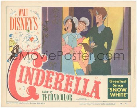 CINDERELLA LC #6 1950 c/u of stepmother & stepsisters at door, Disney ...