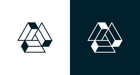 Geometric triangle letter A construction logo 2172879 Vector Art at ...