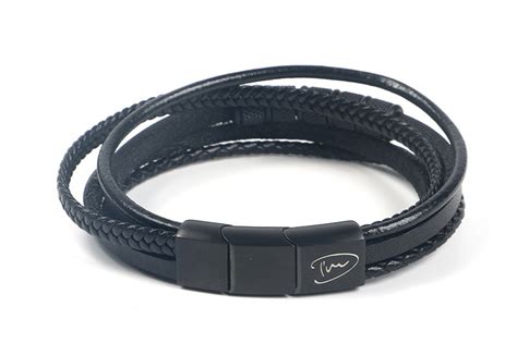 Zwarte Stoere Heren Armband Charles