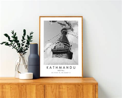 Kathmandu Art Print Kathmandu Travel Art Print Kathmandu | Etsy