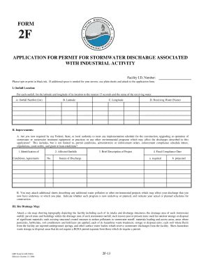 Fillable Online Dep State Fl APPLICATION FOR PERMIT FOR STORMWATER