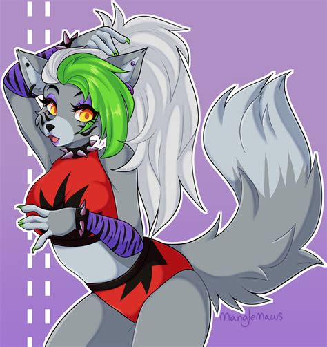 Roxanne with a ponytail | Roxanne Wolf | Know Your Meme