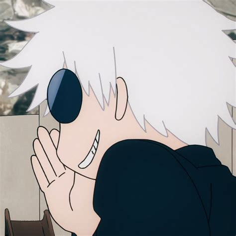 an anime character with white hair and blue eyes is looking at ...