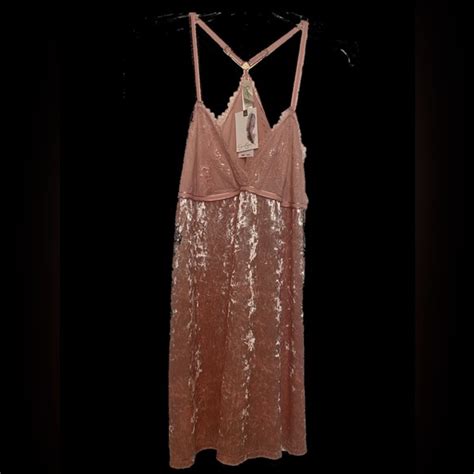 Jessica Simpson Intimates Sleepwear Y2k Pink Crushed Velvet