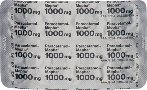 Paracetamol Mepha Lactab 1000mg 20 Stück in der Adler Apotheke