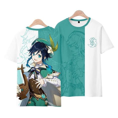 Genshin Impact T Shirt Hakusuru Anime Clothing Merch