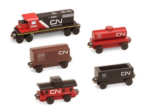 Canadian National 5pc Diesel Engine Set – The Whittle Shortline Railroad - Wooden Toy Trains!