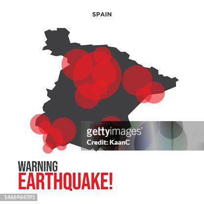 Spain Earthquake Wave With Circle Vibrationdesign For Educationscience ...