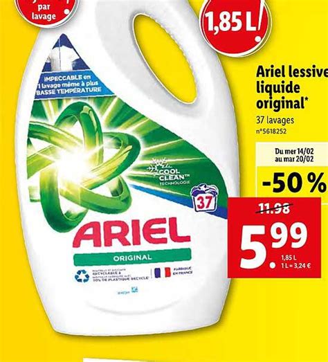 Promo Ariel Lessive Liquide Original Chez Lidl Icatalogue Fr