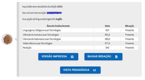 Enem 2023 como ver resultado na página do participante do Inep