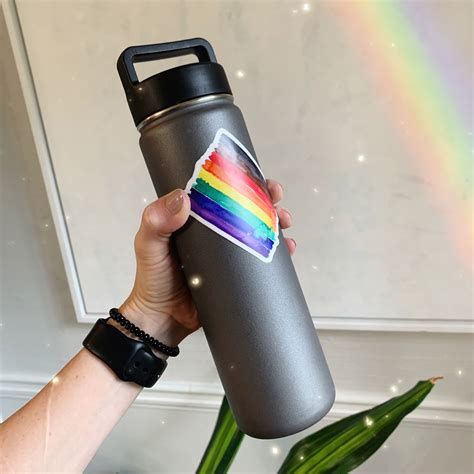 LGBTQ Pride Flag Sticker LGBT Stickers Rainbow Flag Gay Etsy