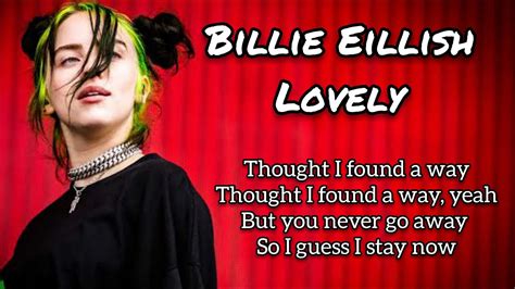 Billie Eilish LOVELY LYRICS YouTube