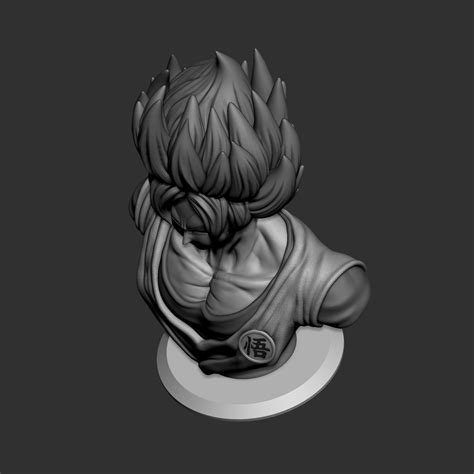 Son Goku 3d Bust Model 3d Model 3d Printable Cgtrader