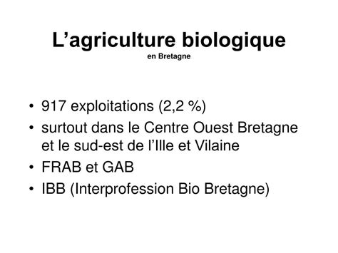 Ppt Les Agriculteurs Et Le D Veloppement Durable En Bretagne