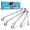 Duratech Extra Long Flex Head Ratcheting Wrench Set Double Box End