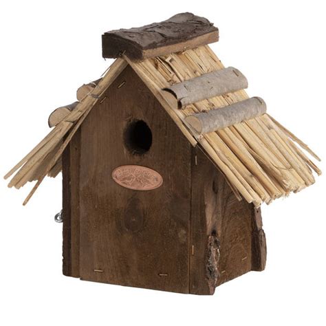 Vogelhuisje Nestkastje Winterkoning Rieten Dakje Cm Vogelhuisjes