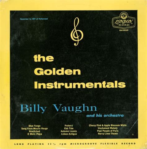 Golden Instrumentals Álbum de Billy Vaughn LETRAS MUS BR