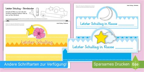 Letzter Schultag Stinrb Nder Bastelvorlage F R Den Letzten Schultag