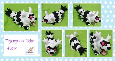 Galar Zigzagoon Plushie Pokemon By Kumanijistall On Deviantart