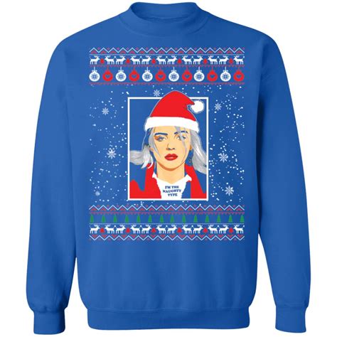 Billie Eilish I'm the naughty type Christmas sweater