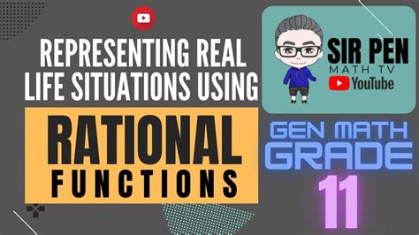 How To Represent Real Life Situations Using Rational Functions Youtube