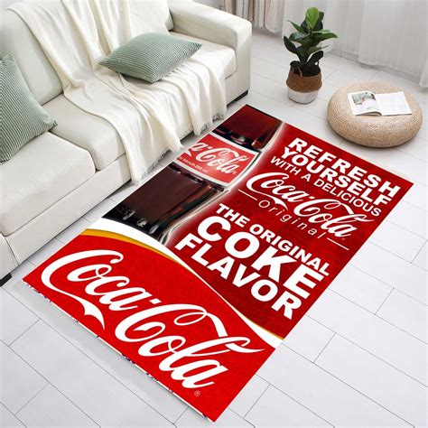 Coca Cola Rug Drink Rug Coca Cola Pattern Rug Coke Rug Red Rug Cook