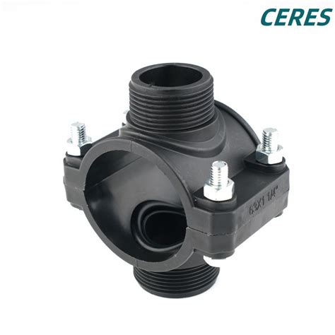 High Quality PP Compression Fitting Clamp Saddles For HDPE Pipe End