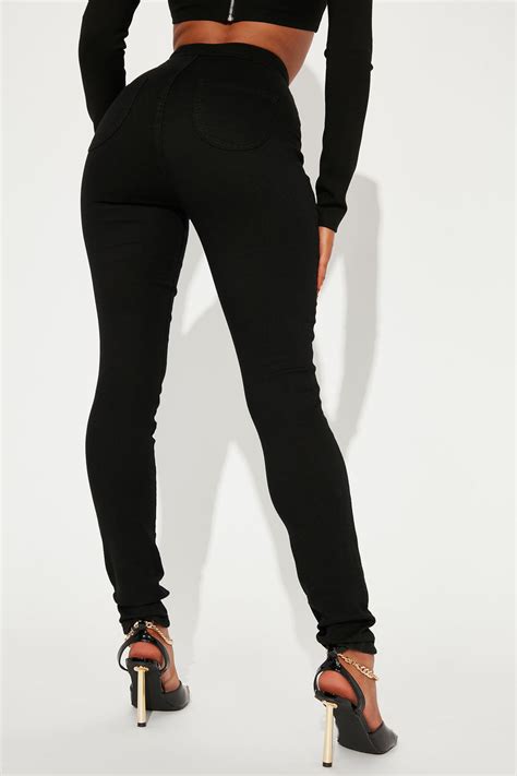 Super High Waist Denim Skinnies Black Fashion Nova