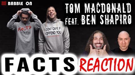 First Time Reaction Tom Macdonald Feat Ben Shapiro Facts Music Video Reaction Political