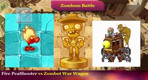 Plants Vs Zombies Frostbite Caves Zomboss Battle Fire Peashooter Vs