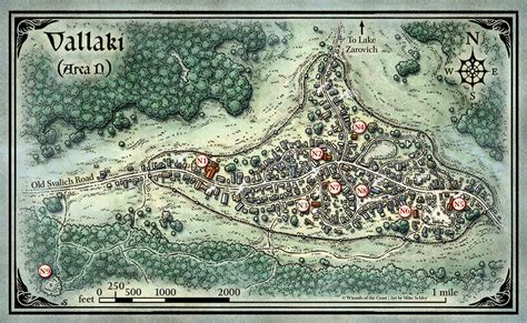 This Fantasy Map Of Vallaki Was Created For The Rpg Adventure Curse Of