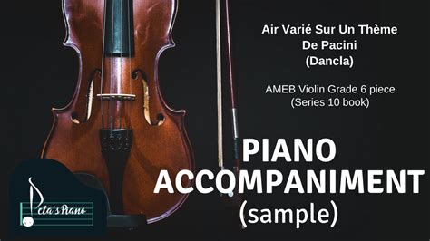 Air Varié Sur Un Thème De Pacini Dancla Piano Accompaniment sample