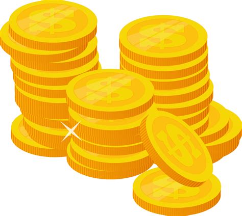 Stack of Gold Coins (PNG Transparent) | OnlyGFX.com