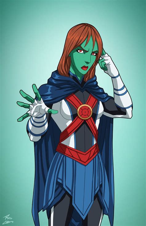 Miss Martian Earth 27 Commission By Phil Cho Dc Comics Characters Dc Characters Miss Martian