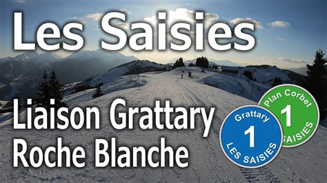 Les Saisies Ski Alpin Liaison Brichou Roche Blanche février