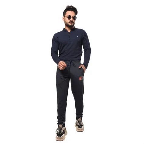 Trousers Navy Blue Mens Way Lycra Lower Slim Fit Size Xl At Rs