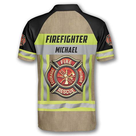 Firefighter 3D Work Shirt Custom Firefighter Shirts For Men Primesty