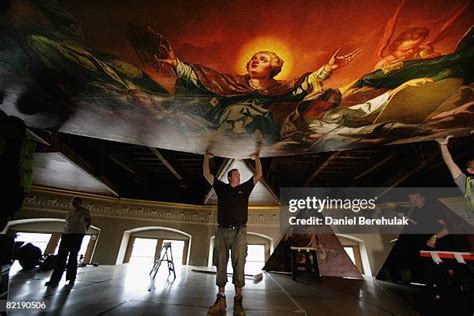 Sheldonian Theatre Ceiling Is Restored Photos and Premium High Res ...