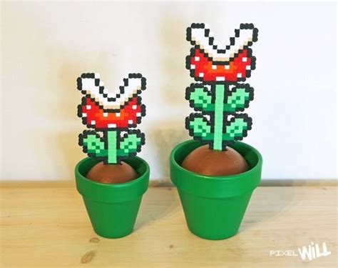 Items Similar To Mario Piranha Plant Pixel Art Perler Beads Super