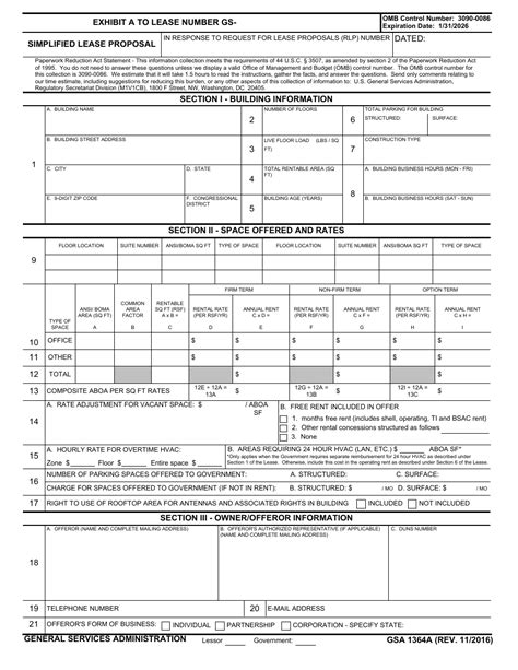 Gsa Form 1364a Fill Out Sign Online And Download Fillable Pdf