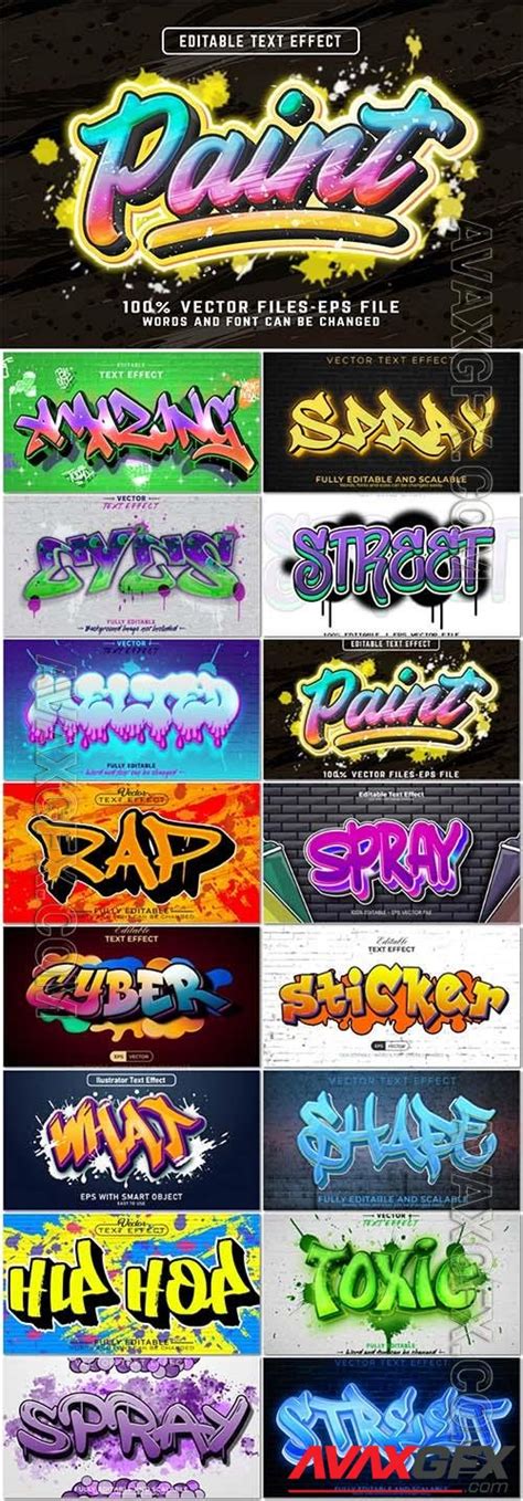 Graffiti Editable Vector Text Effect With Street Art Concept Avaxgfx