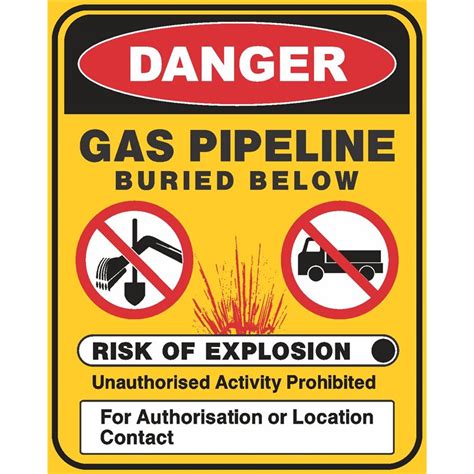 Danger Gas Pipeline Buried Below